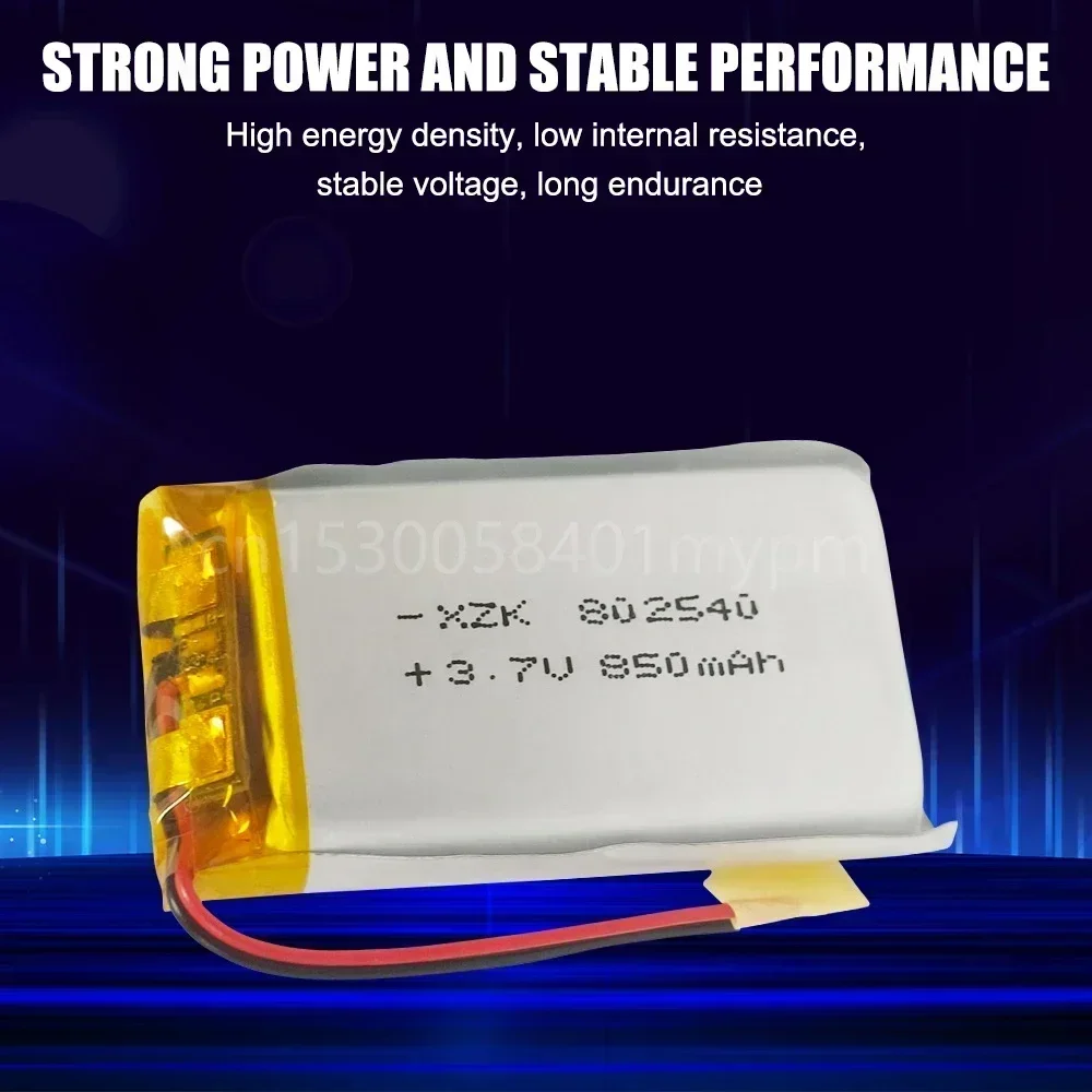 802540 082540 3 7 В 850 мАч литий-полимерная аккумуляторная батарея для светодиода MP3 MP4 GPS