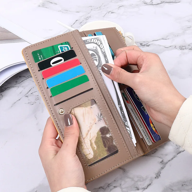 new long womens wallet female purses coin purse card holder clutch money bag pu leather hasp zipper wallet carteira feminina free global shipping