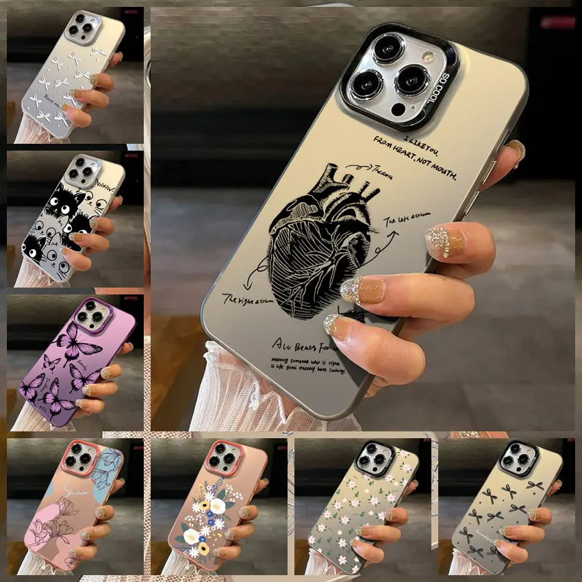 Роскошный чехол для Oppo Reno 11 F Reno11 красивый противоударный IMD с цветочным рисунком