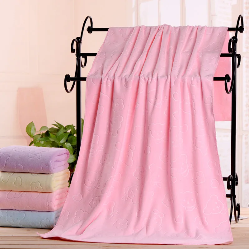 Absorbent Soft Beach Towel Blanket 70*140cm Domestic