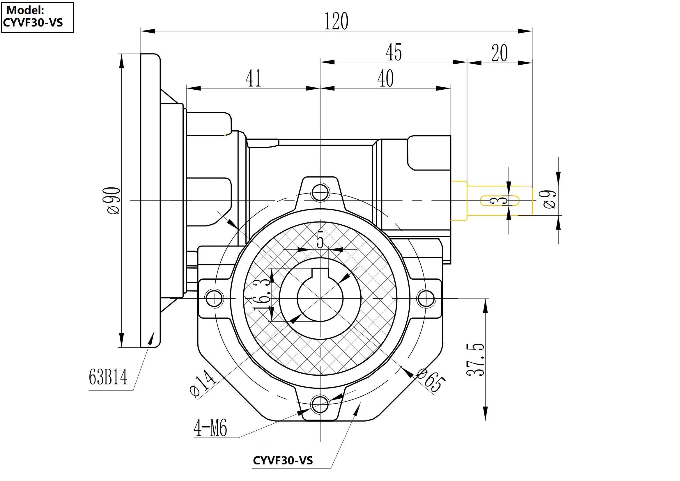 CHENYUE червячная коробка передач Φ Bonfiglioli VF вход 11/9 мм Выход 14 соотношение 5-80
