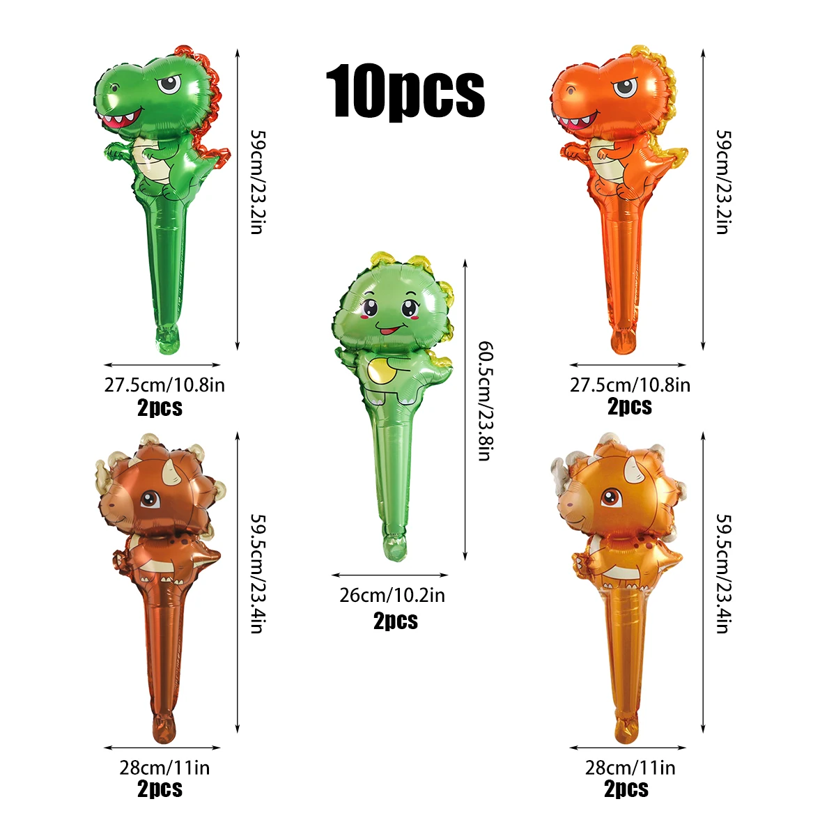 

Набор фольгированных шаров с динозаврами