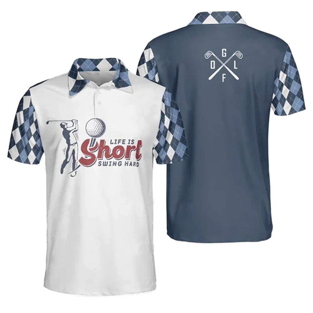 

2024 Men's Fashion Polo Shirt Summer Short Sleeves Outdoor Golf Shirts Sports Casual T-Shirt New Quick Drying Breathable Clothes