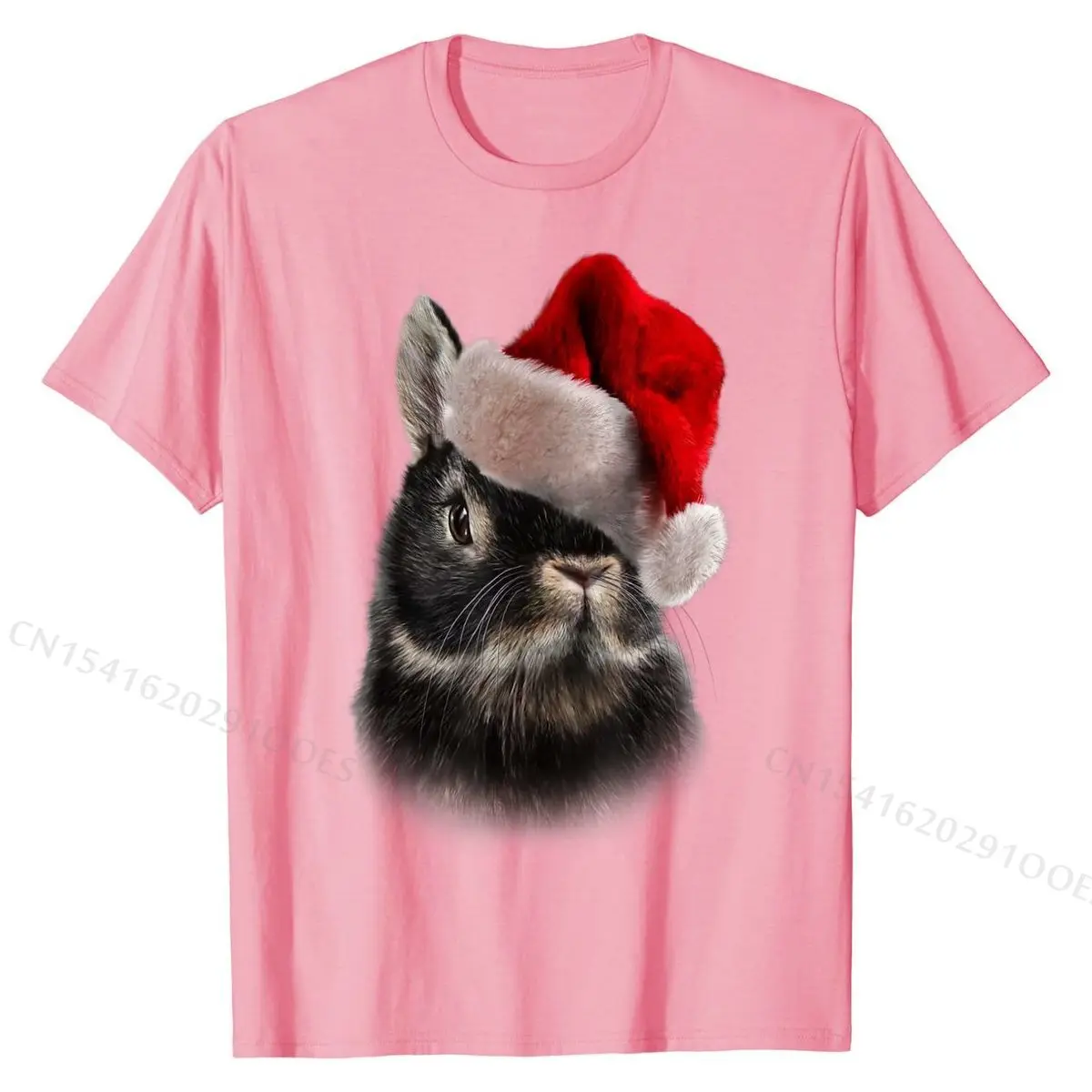 Футболка голландский карлик Рождественская шапка Санты футболки с кроликом топы