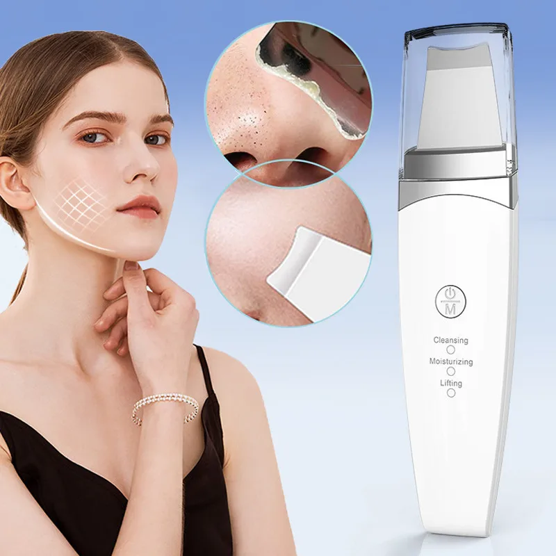 

Deep Face Cleaning Machine Ultrasonic Skin Scrubber Peeling Shovel Facial Pore Cleaner Face Skin Scrubber Lift Skin Care Machine