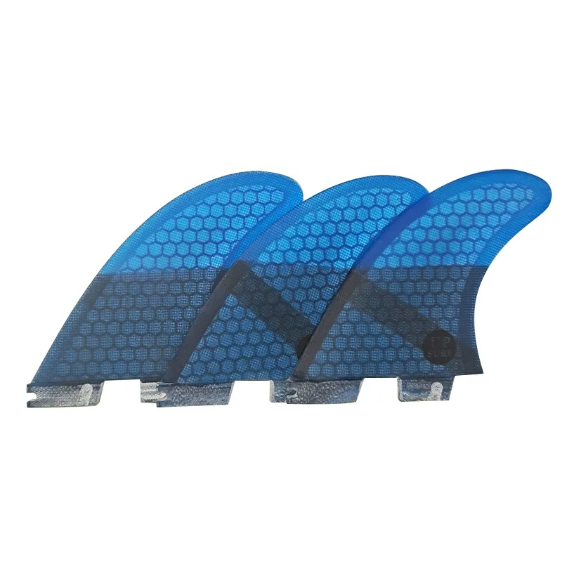 

Surfboards Fin Upsurf logo Double Tabs 2 fin L Size Hot Sell Honeycomb Fibreglass Tri fin set Surf Board Beach Accessories G7