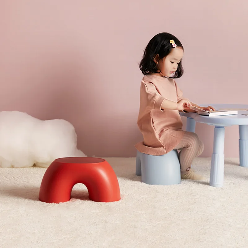 

Contracted Creative Rainbow Stool Ring Small Bench Home Round Comfortable Stool Durable Non-Slip Bedroom Livingroom Small Bench