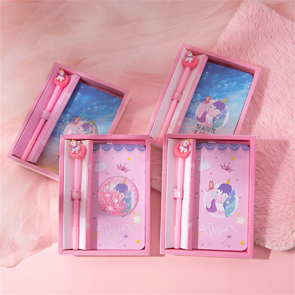 

Kawaii набор блокнотов в виде единорога для девочек, милый блокнот, дневник, книжка, канцелярские принадлежности для детей, письма, школы, офиса...