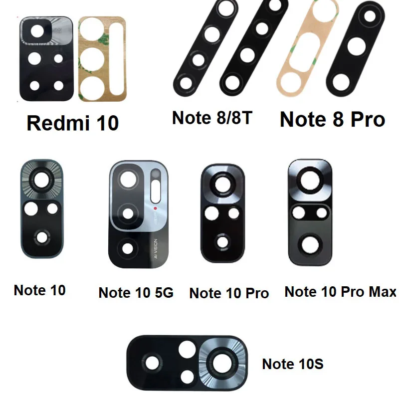 

Стеклянный объектив для задней камеры Xiaomi Redmi Note 10 10S Pro Max, 2 шт.
