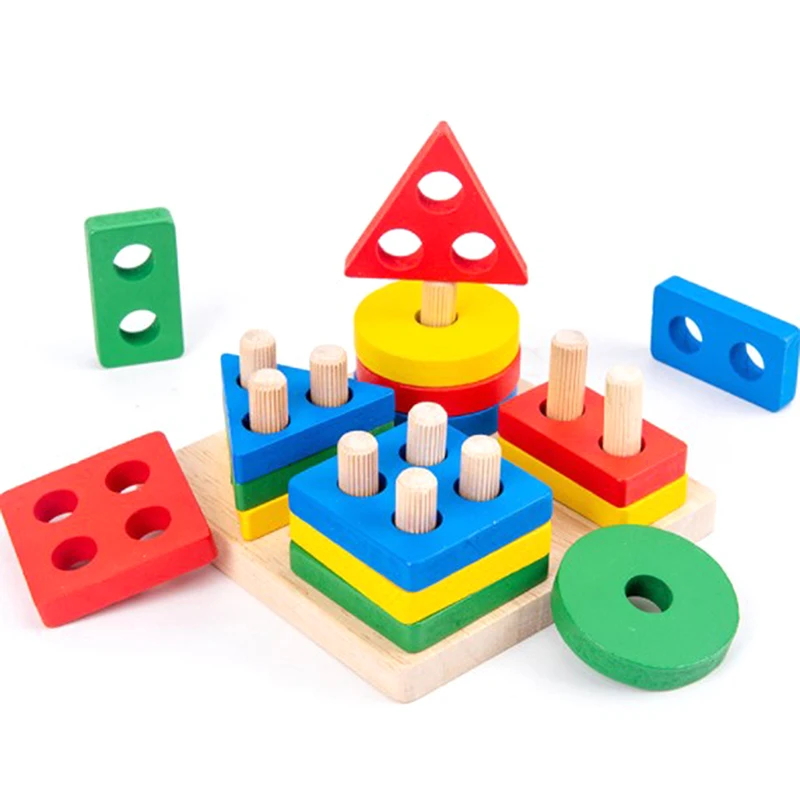 

Игрушки Монтессори, деревянные игрушки для сортировки и укладки для малышей и детей, обучающие игрушки для дошкольников