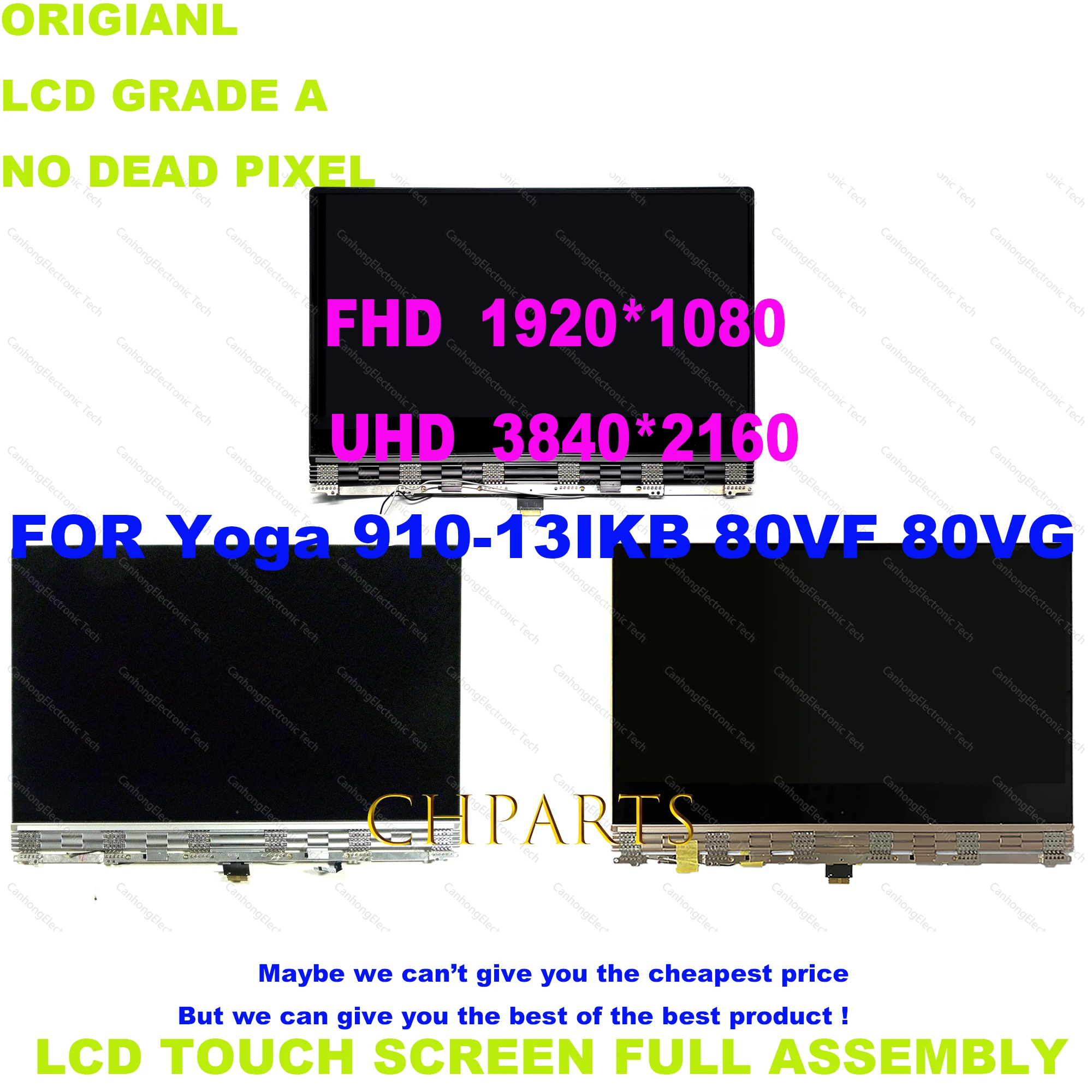 ЖК-экран для ноутбука Lenovo Yoga 910-13 910-13IKB 80VF 80VG 13 9 дюймов UHD 4K FHD сенсорный дигитайзер