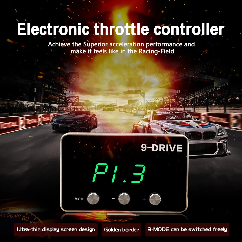 

9-Mode Car Electronic Throttle Accelerator Controller Plug and Play Portable Enhance Power Pedal Accelerator Power Acceleration