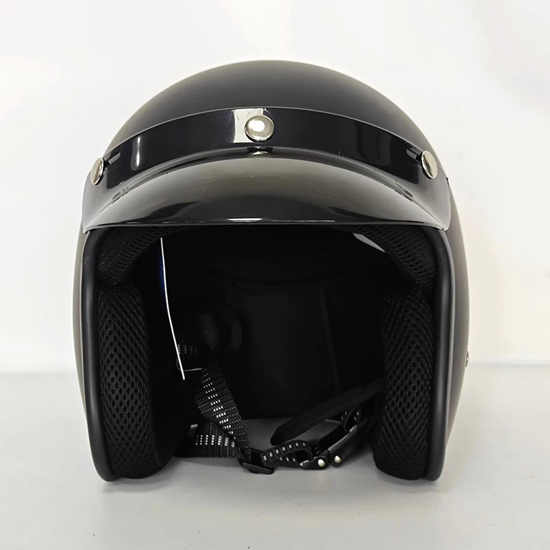 Классический мотоциклетный шлем в стиле ретро Casco 3/4 матовый с открытым лицом для