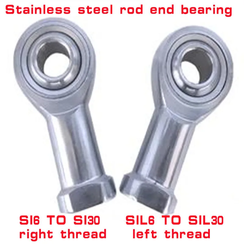 

1pc stainless steel right left hand female thread rod end bearing M6-M30 SI6 to SI30 SIL6 To SIL30