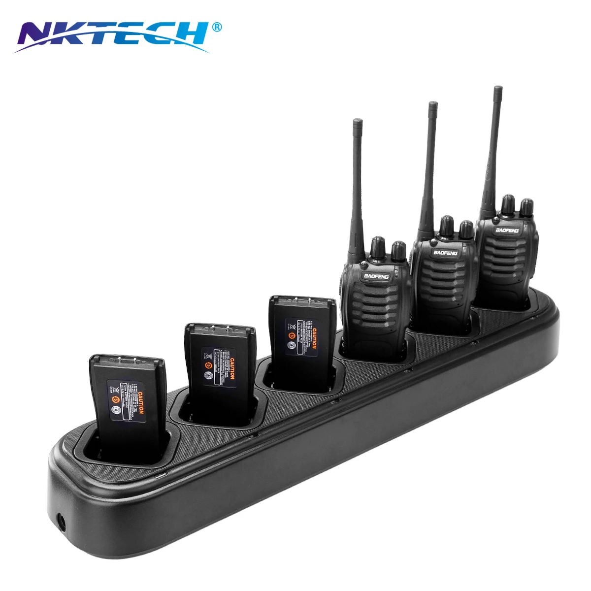 NKTECH 6-полосное универсальное быстрое мульти зарядное устройство, шестиходовые зарядные устройства 12 В для BaoFeng Pofung BF-888S U1 BF-777S BF666S H-777 рация