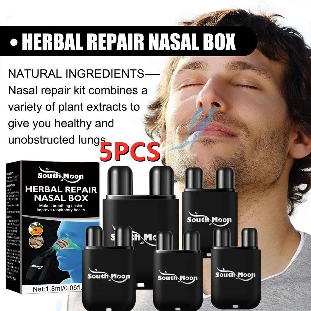 

5X Herbal Repair Nasal Box Vegan Liver Cleaning Nasal Herbal Box Nasal Herbal Box For Liver Health Care Relieve Nasal Congestion