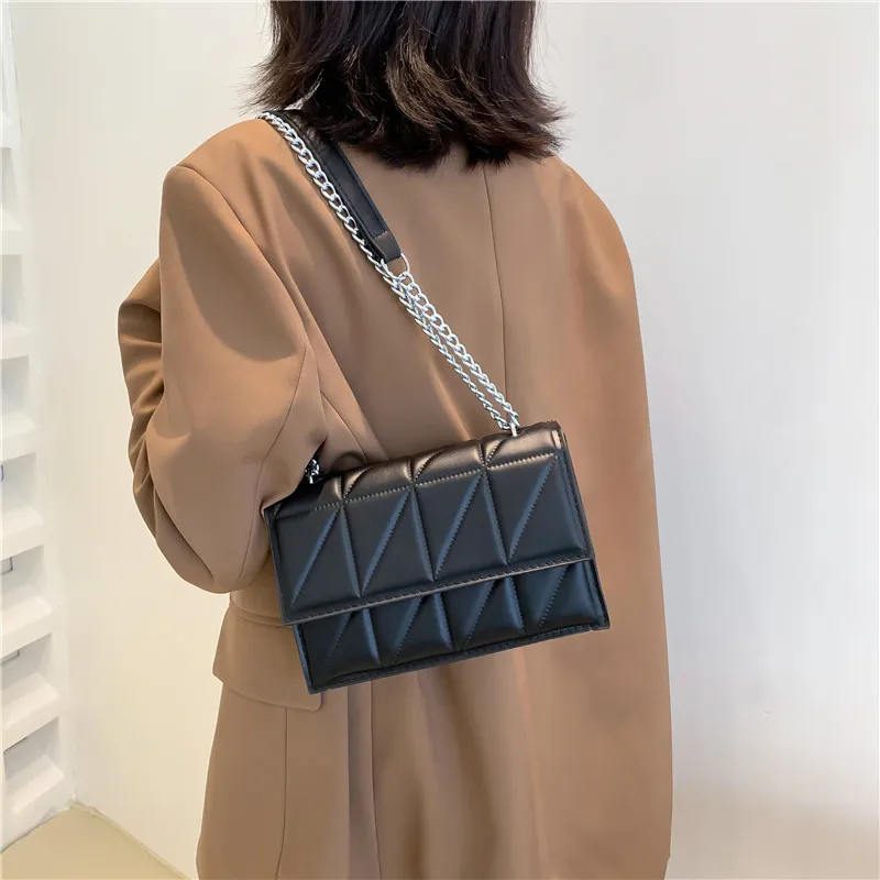 

Новинка 2023, женская наплечная сумка высокого качества, дизайнерская модная маленькая квадратная сумка на цепочке, сумка-мессенджер в стиле ретро