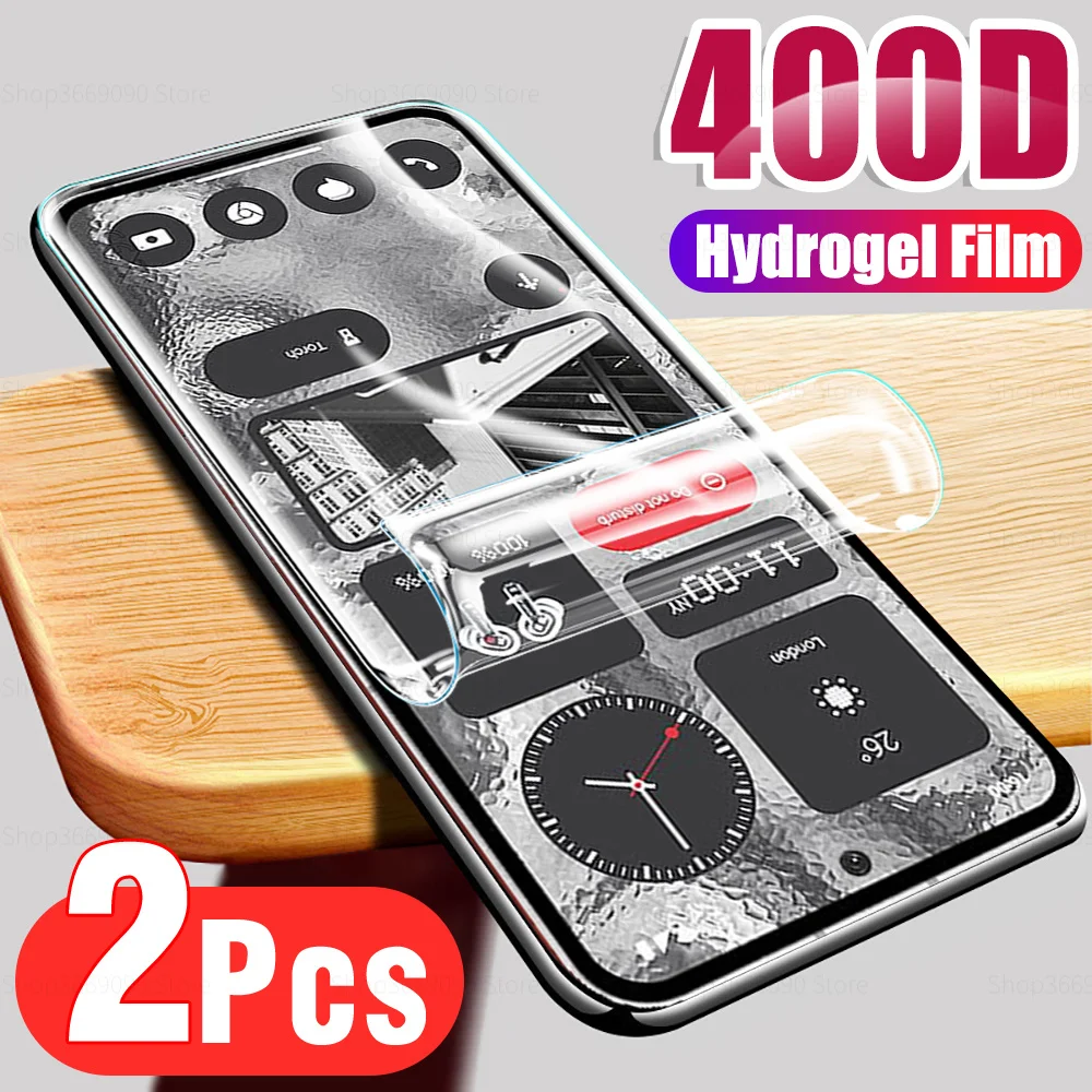 

2 шт. Передняя Гидрогелевая пленка No thing phone 2 HD полное покрытие Защитная мягкая пленка для ничего телефона 2 два телефона 2 (2) 6,7 дюймов A065