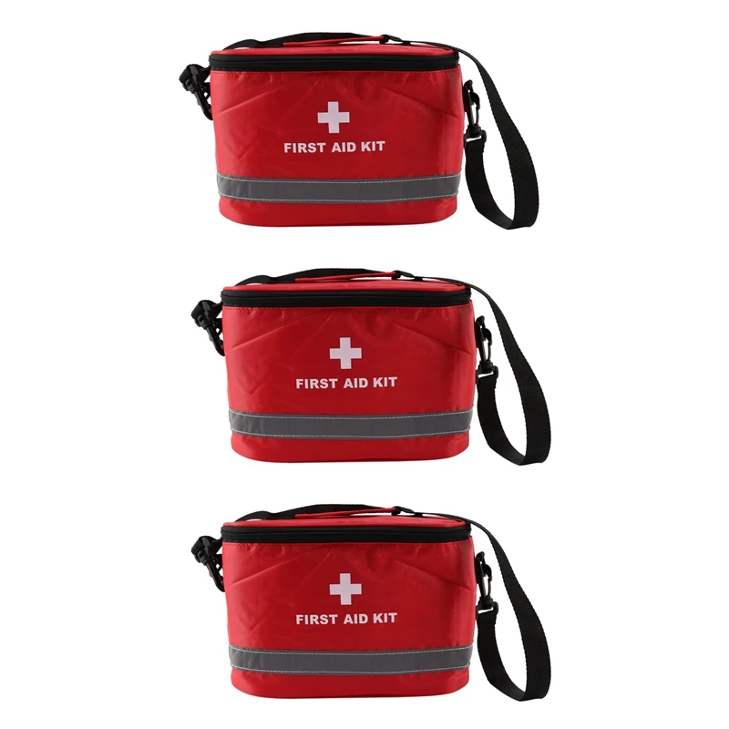 

КОМПЛЕКТ ПЕРВОЙ ПОМОЩИ 3X для улицы, спортивная сумка для кемпинга, домашняя Аварийная сумка для выживания, Красный нейлон