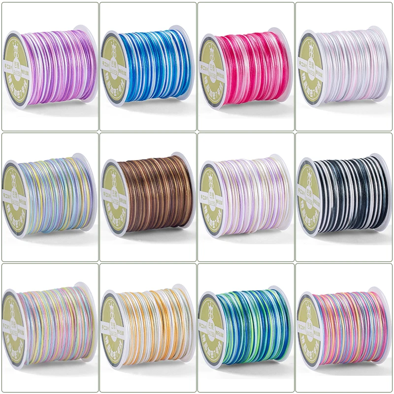 Нейлоновый шнур с резьбой 1 5 мм плетеный для макраме изготовления браслетов и