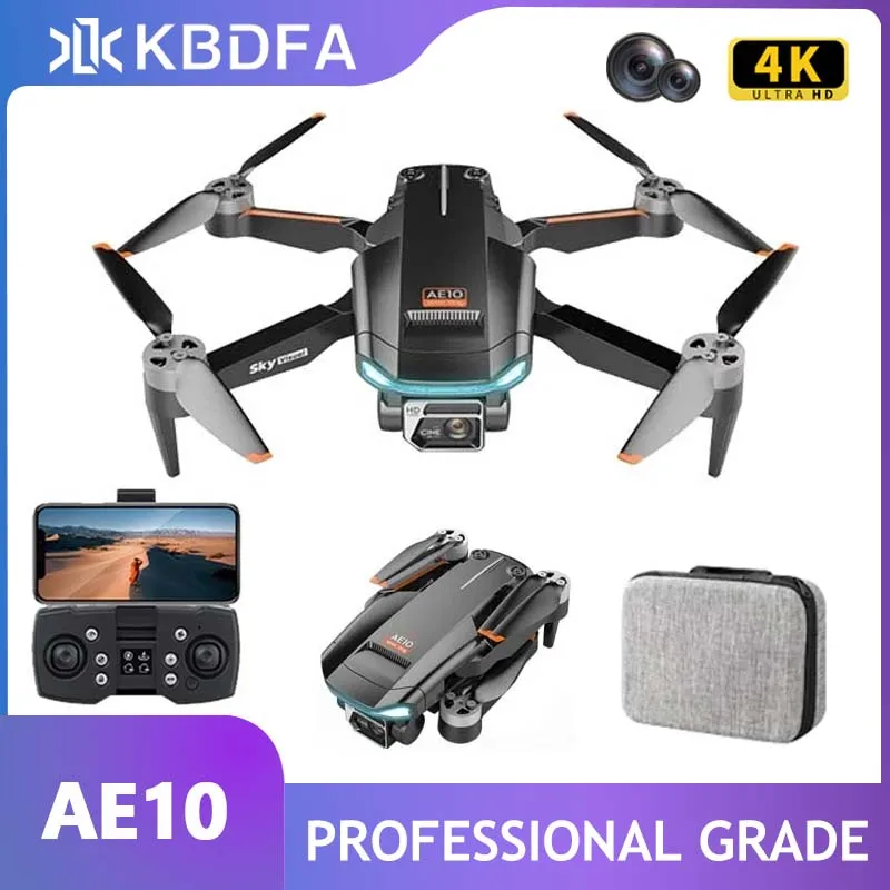 

KBDFA NEW AE10 MINI Drone 4K HD Dual Camera With Light Flow Dron GPS FPV WIFI Profesional Helicopter RC Plane Toys For Boys Gift