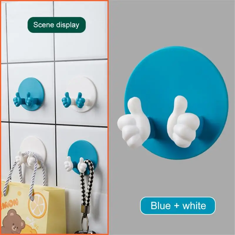 

Power Plug Hanger Self-Adhesive Hook Socket Holder Wall Decoration Hooks Creative Thumb Hook Storage Kitchen Bathroom Organizers