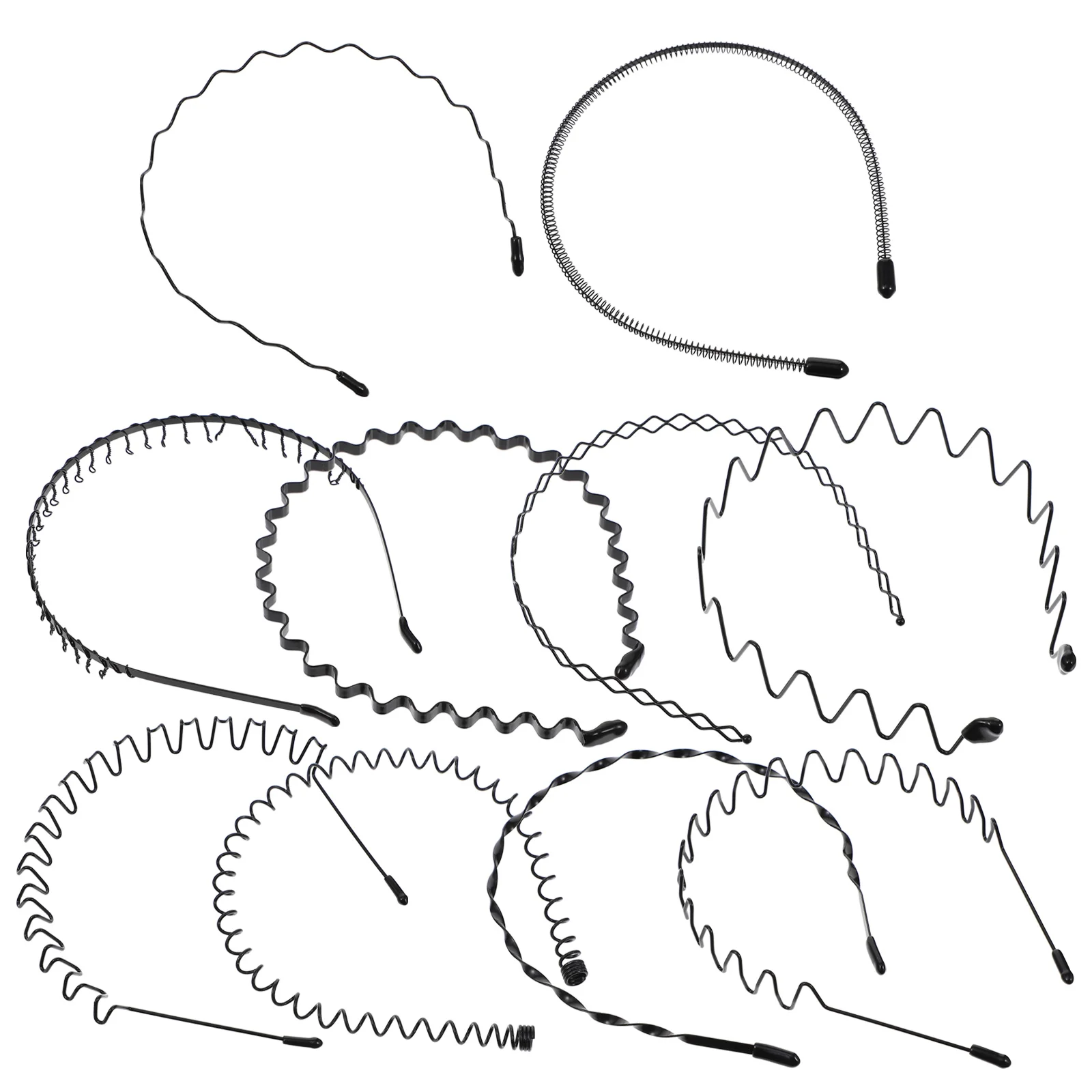 

Hair Headband Men Metal Hoop Bands Unisex Band Hoops Spring Headbands Tiara Makeup Face Washing Clasp Womens Headpiece Yoga Wave