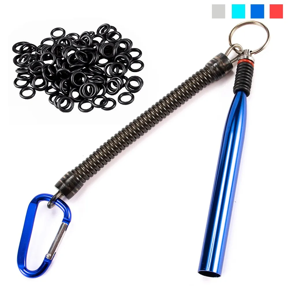 

Wacky Worm Rig Tool&100Pcs O Rings Kits For Soft Baits Lures Fishing Accessories Rotary Door Clamp Stainless Steel Screw