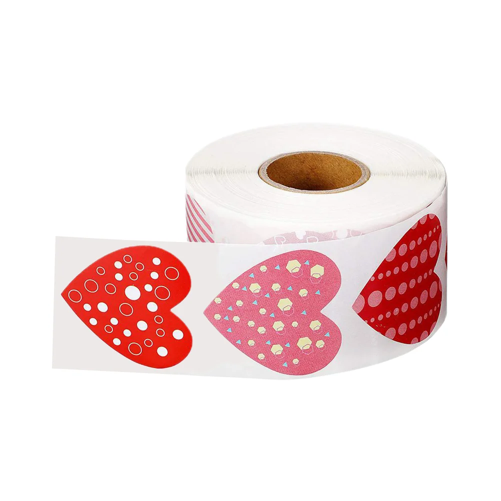 

Wedding Stickers Valentine's Day Self-adhesive Labels Heart Shaped Sealing Paper Sricker Child