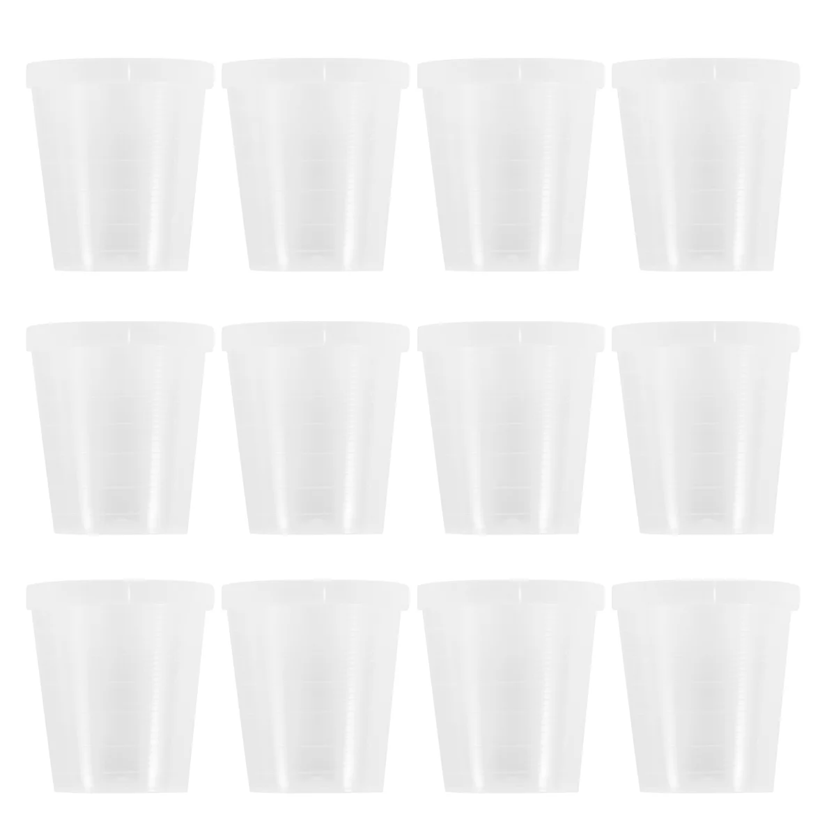 

Cups Measuring Disposable Mixing Graduated Cup Measure Laboratory Liquid Specimen Clear Epoxy Resin Experiment Transparent Lids