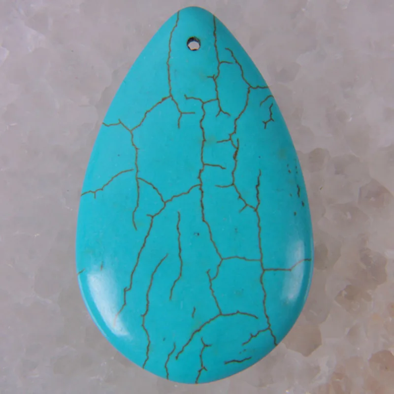 Синий бирюзовый кулон-капля бусины ювелирные изделия для женщин подарок S045