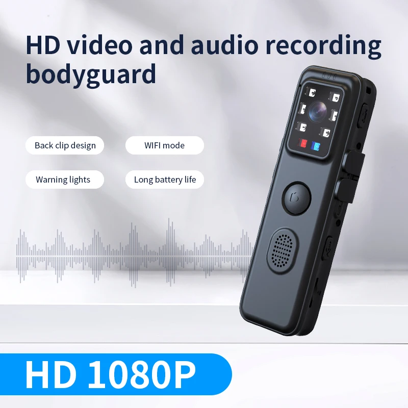 

1080P WiFi правоохранительный инструмент ручной задний Клип камера ночное видение аудио рекордер видеорегистратор с вспышкой