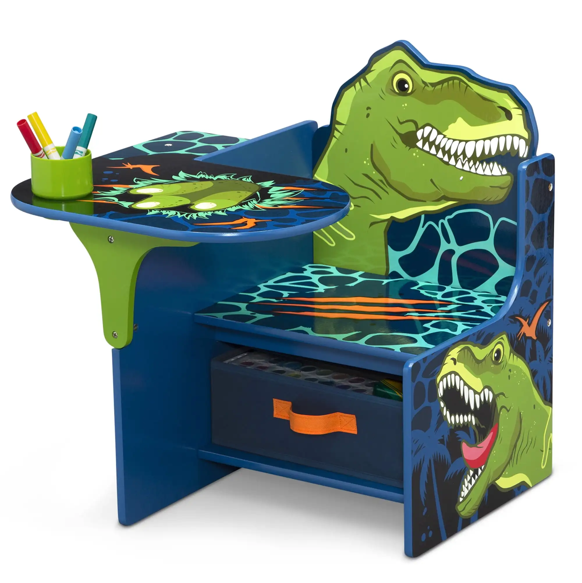 

Dinosaur Chair Desk with Storage Bin - Greenguard Gold Certified