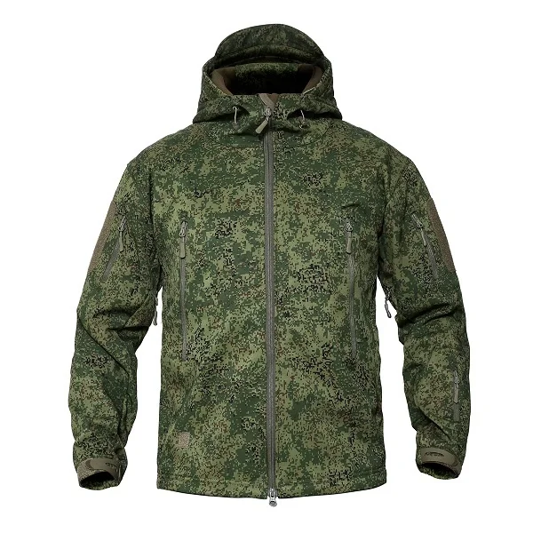 Military Autumn Men's Camouflage Fleece Jacket Army Tactical Clothing Multicam Male Camouflage Windbreakers