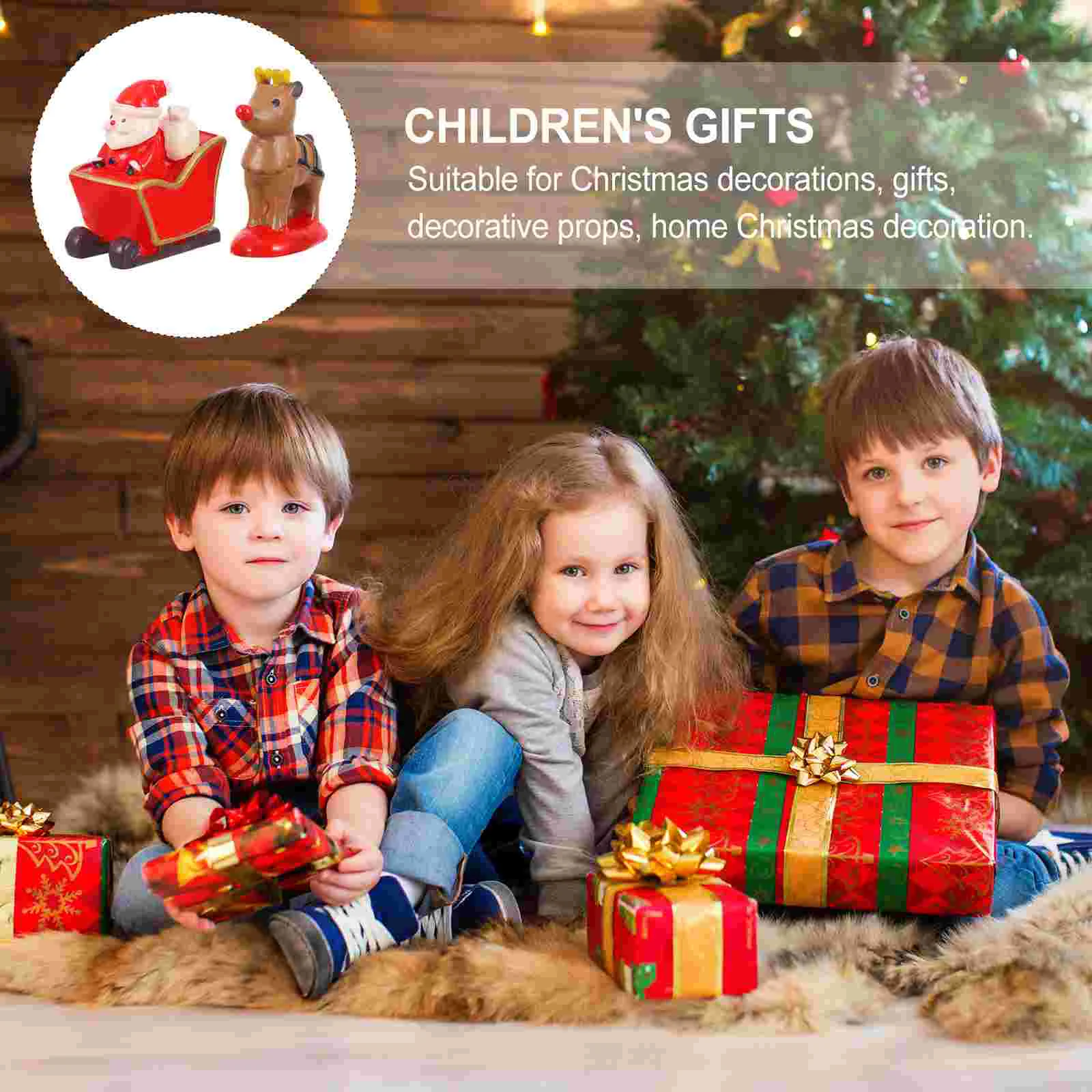 2 шт. рождественские украшения 2024 роскошные новинки санки Санта-Клауса домашний