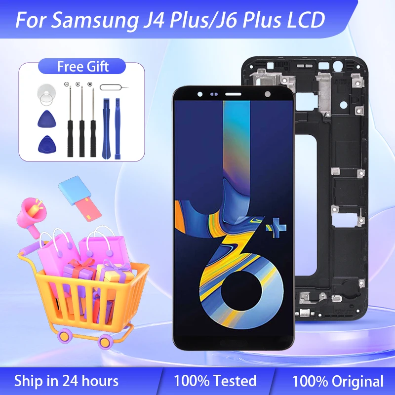 

Wholesale 6.0 Inch For Samsung Galaxy J6 Plus Lcd J610 Screen J4 Plus Display Touch Panel Glass Digitizer Assembly J415