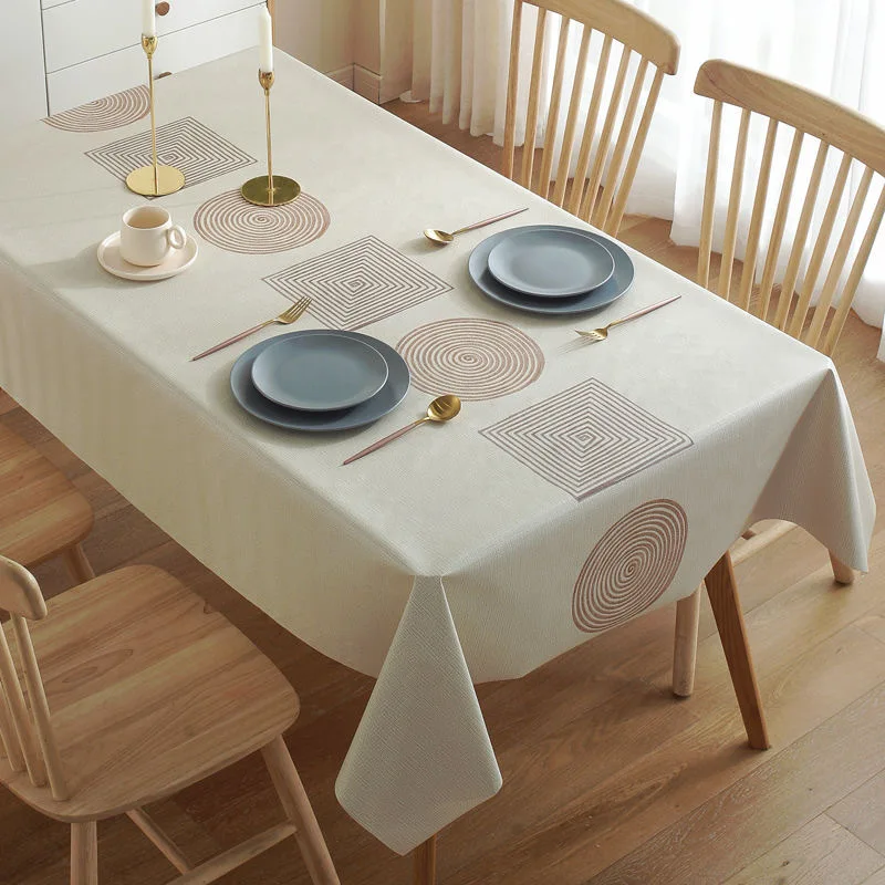 GIANTEX-Mantel impermeable a cuadros para el hogar, mantel de mesa de plástico resistente al aceite, estilo nórdico, pvc
