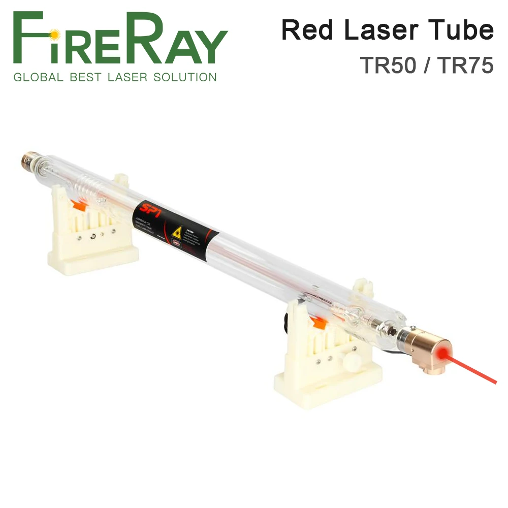 

CO2 лазерная трубка FireRay 50 Вт 75 Вт диаметр 50 мм 80 мм с красной стеклянной трубкой для CO2 лазерной резки и гравировального станка