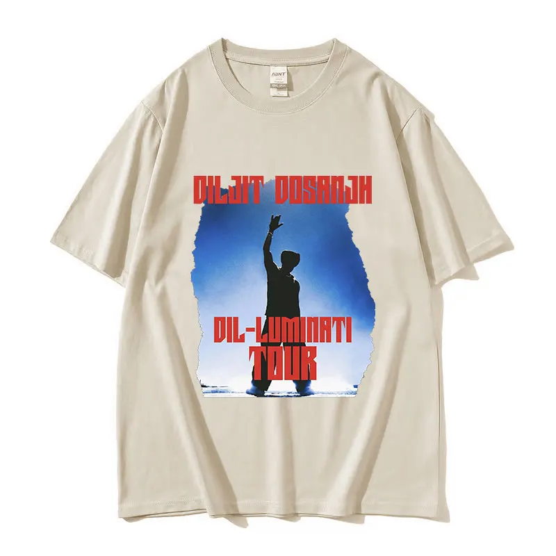 Diljit Dosanjh Dil-Luminati Tour 2024 графическая футболка Мужская модная одежда в стиле хип-хоп