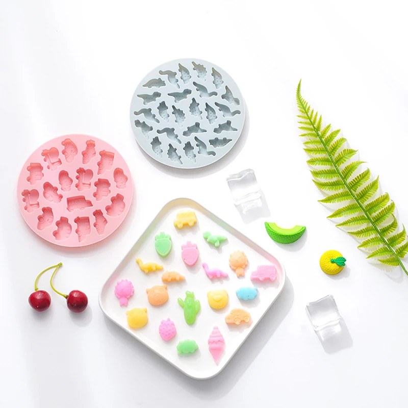 

Chocolate Candy Resin Mold Cake Decoration Cute Animal Bear Cactus Silicone Mold DIY Children's Snacks Candy Mold Baking Tools