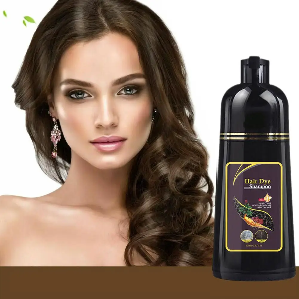 Shampoo For Gary Hair Dark Brown Black For Women & Men 3 In 1 Grey Coverage T2c6