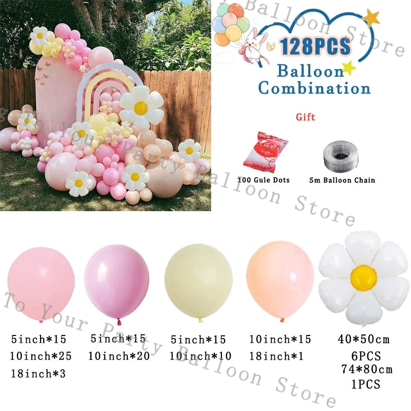 

Гирлянды из воздушных шаров ромашка розовые и жёлтые