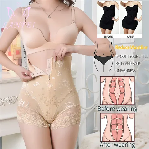 LANFEI Shaper Panties Sexy Lace Women High Waist Shapewear Panties Waist Trainer Body Shaper Control Panties for Tummy Control