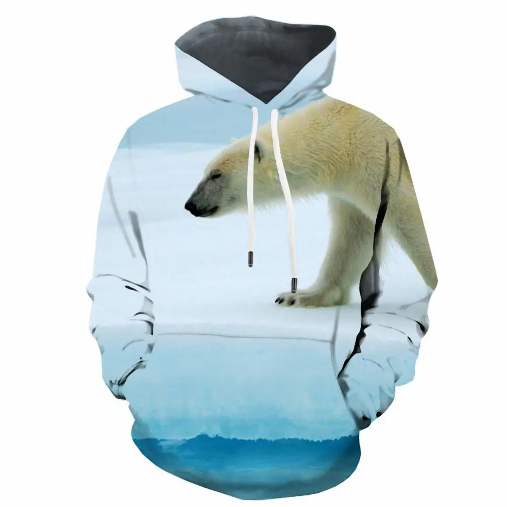 

3d Hoodies Polar Bear Hoodie Men Animal Hoody Anime Cute Hooded Casual Funny Hoodie Print Hip Hop 3d Printed Sweatshirt Printed