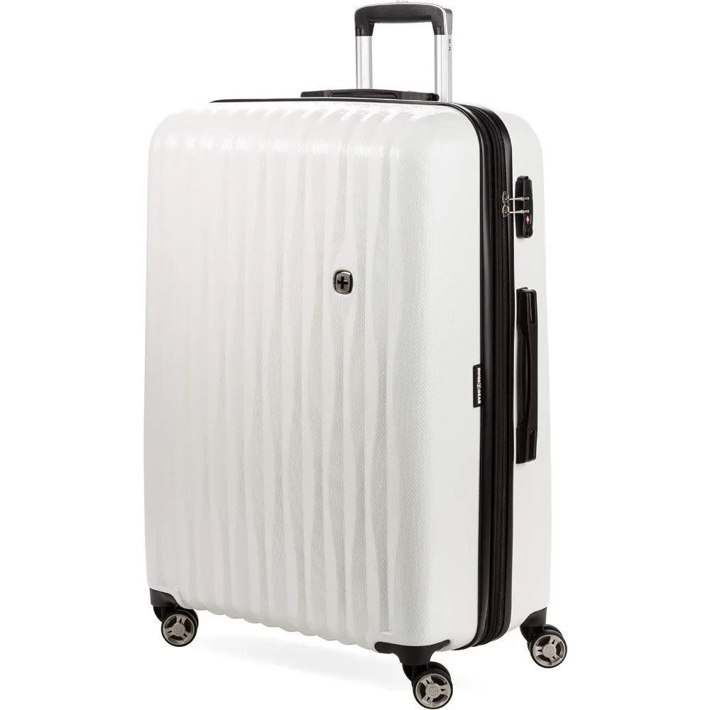 

Suitcases Travel Bag 27” Large Size Luggage Travel Bags Expandable Hard-Sided Luggage With Spinner Wheels & TSA Lock White Carry