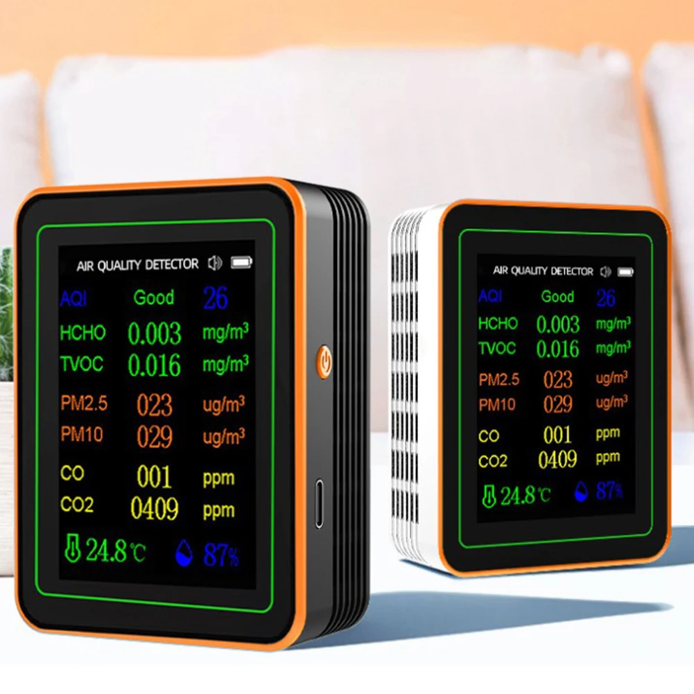 Монитор качества воздуха в помещении 10-в-1 Высокоточный детектор Измерение