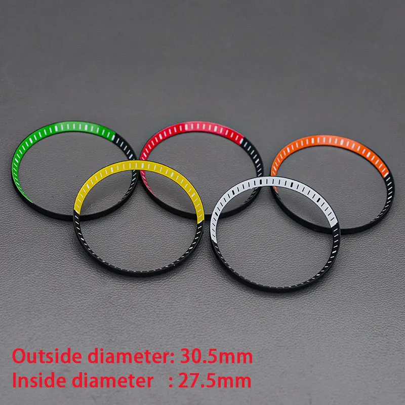 Mod 30.5*27.5mm Plastics Watch Chapter Ring Fits Seiko SRPD SKX007 SKX009 6105 6309 For NH35 NH36 Movement Watch Cases Repair