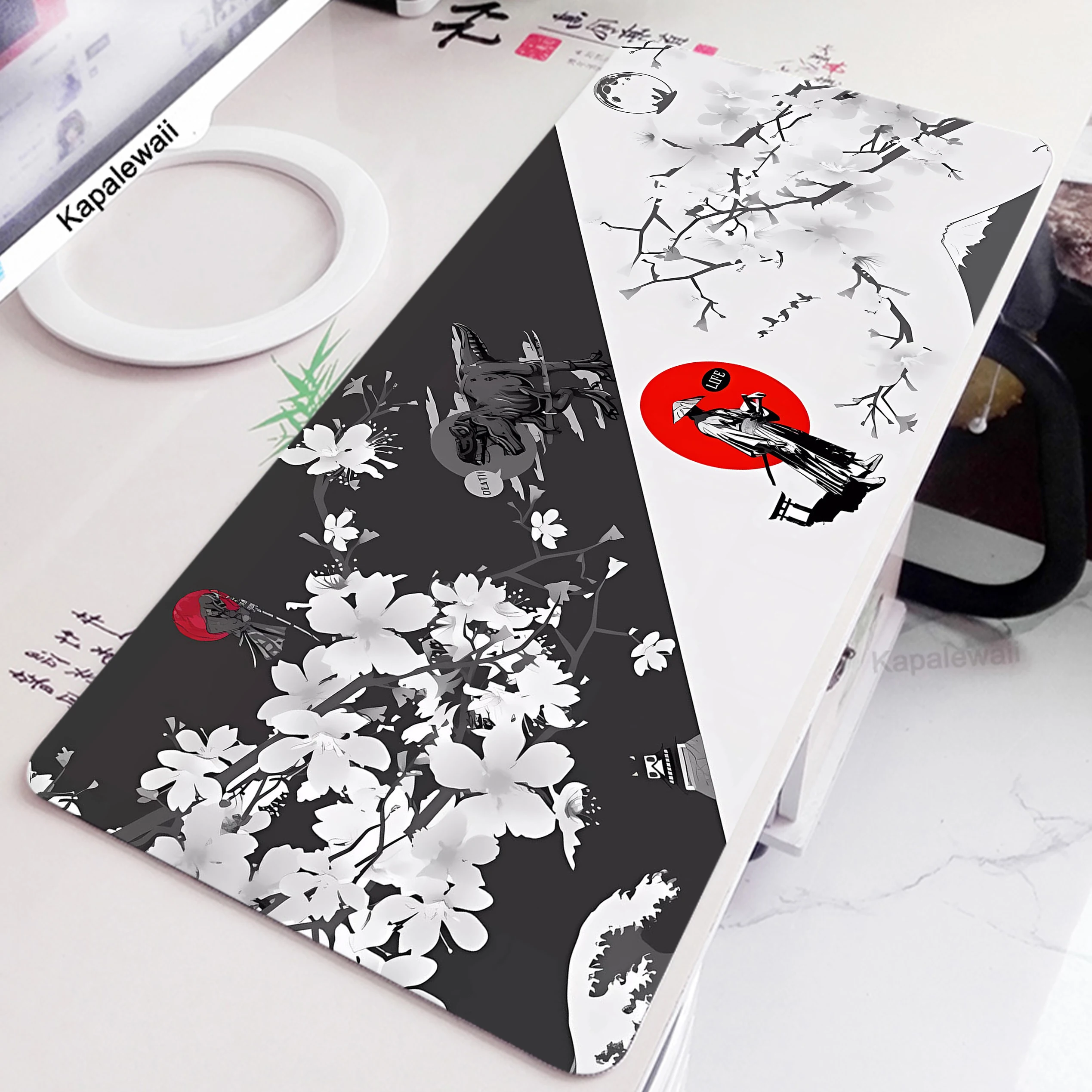 

Black And White Desk Mice Pad Computer Large Mouse Pad XXL Mousepad Rubber Mouse Mat Non-slip Desk Mats Gamer Big Keyboard Mat