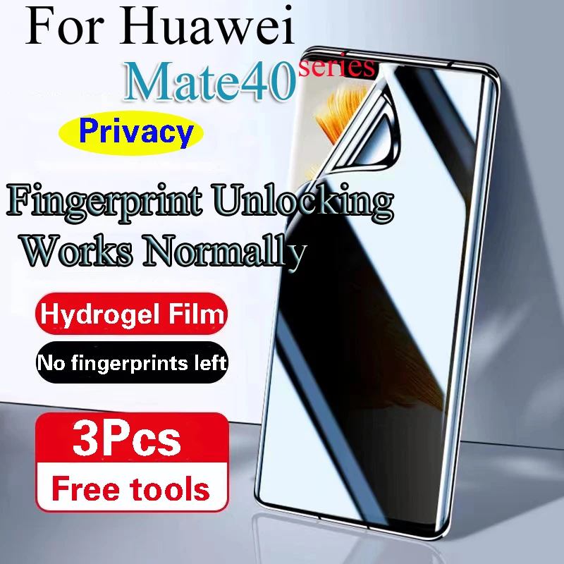 Гидрогелевая пленка Mate40ePro для Huawei Mate40Pro + Mate40, пленка для защиты экрана от отпечатков пальцев Mate40rs