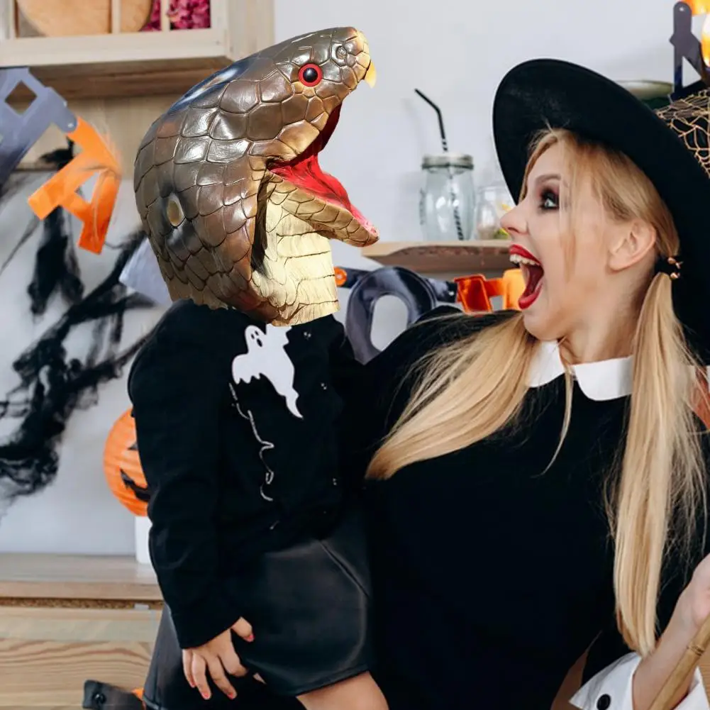 

Cobra Masque Unique Masquerade Masque Realistic Cobra Head Masque for Halloween Cosplay Carnival Parties Party for Snake